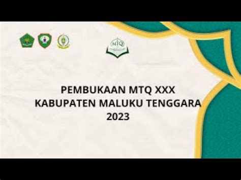 Pembukaan MTQ XXX Kabupaten Maluku Tenggara YouTube