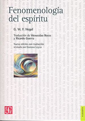 FENOMENOLOGIA DEL ESPIRITU HEGEL G W F Libro En Papel