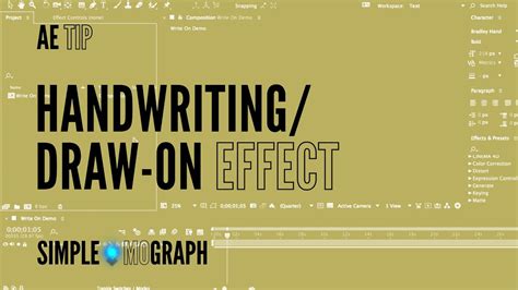 After Effects Tutorial How To Create Handwriting Animation Youtube