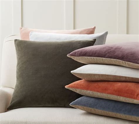 Velvet Linen Pillow Covers Pottery Barn In Linen Pillows