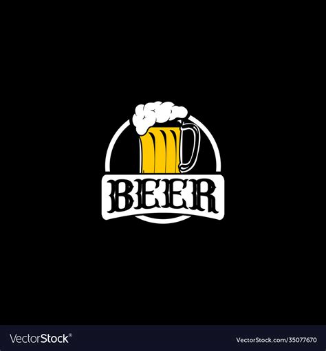 Craft beer logo design template Royalty Free Vector Image