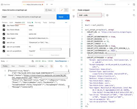 T Ng Ng Nh P V I Curl Php C Ch S D Ng Post Man Generate Code