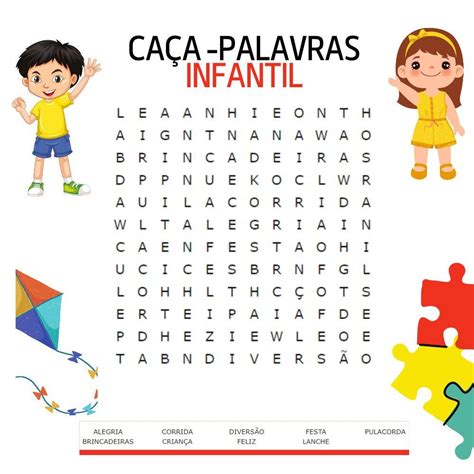 Caça Palavras Para Imprimir 3 Ano BRAINCP