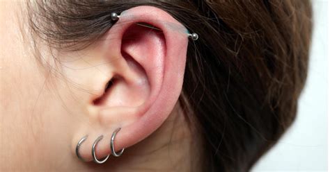 Triple Ear Piercing Lobe