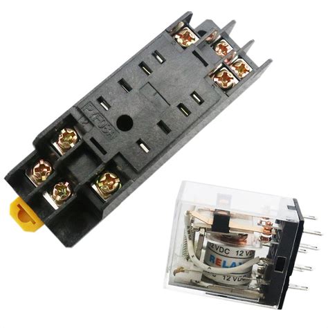 Ogrmar HH52P Coil 8 Pin General Purpose Relay With 12V DC PYF08A Socket