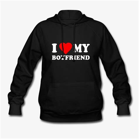 I Love My Boyfriend Womens Hoodie Black Hoodies Winter T Shirts Hoodies Womens