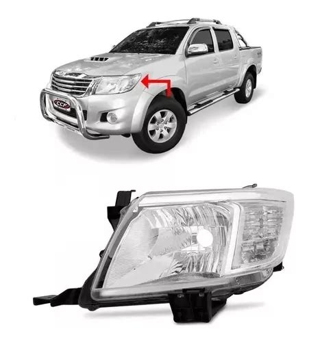 Farol Hilux 2012 2013 2014 2015 Sr Srv Lado Esquerdo Parcelamento Sem