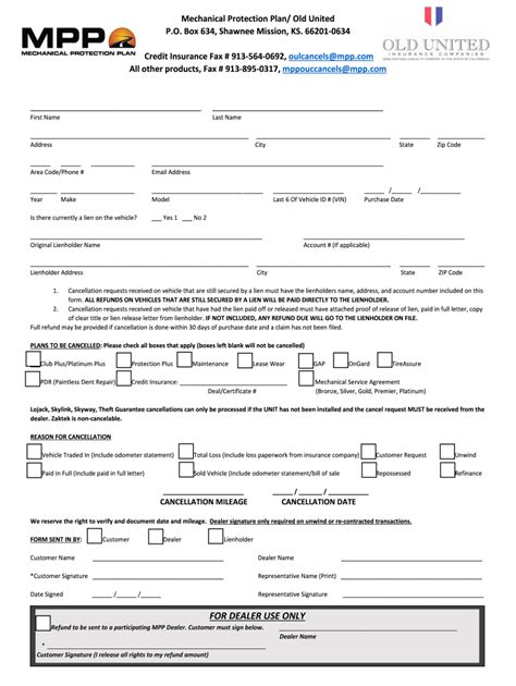 Mpp Cancellation Form Fill Out Sign Online Dochub