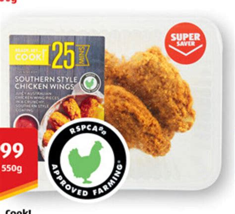 Ready Setcook Southern Style Rspca Approved Chicken Wings 550g Offer At Aldi