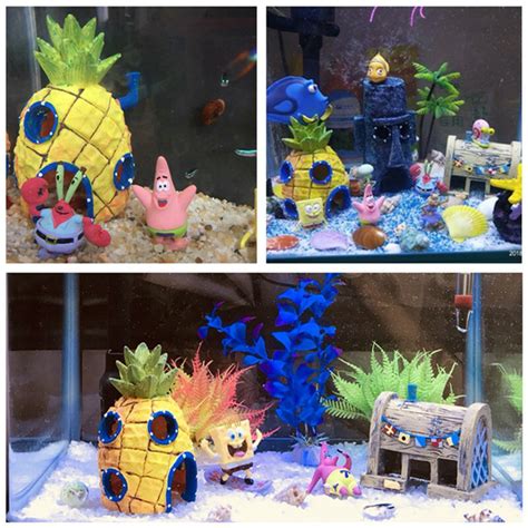 Conjunto De 12 Miniaturas Fenda Do Bikini Bob Esponja