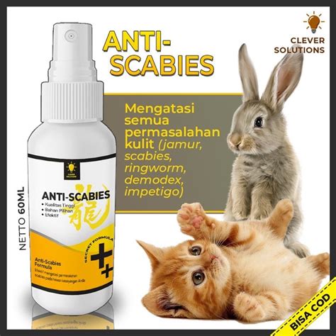 Jual Anti Scabies Clever Solutions 60ml Obat Sakit Kulit Kucing Kudis