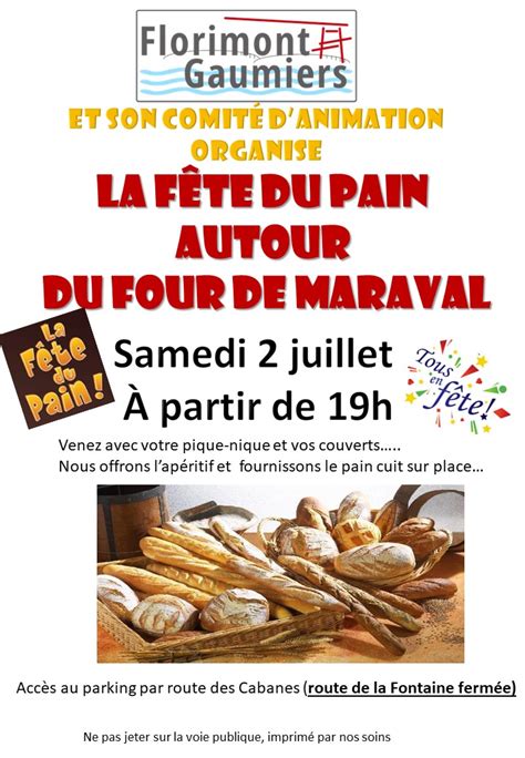 Fête du Pain 2022 à Maraval Florimont Gaumier Site Officiel