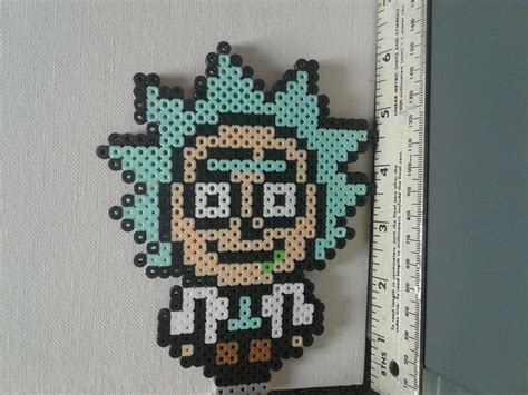 Rick And Morty Perler Bead Sprite Magnet Diy Perler Bead Crafts