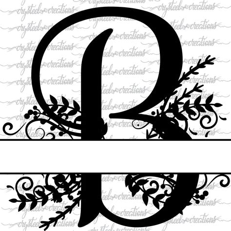 Letter B Split Monogram SVG PNG DXF Regal Split Alphabet - Etsy