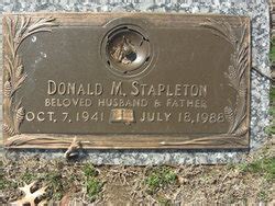 Donald Max Stapleton Memorial Find A Grave