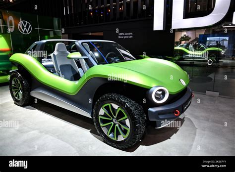 At Brussels Dream Cars Show The Brand Volkswagen Exhibits Its New