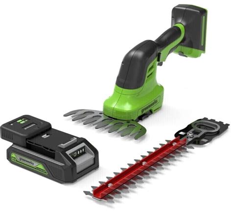 Greenworks Coupe Bordures Et Tailles Haies G24SHT Avec Batterie 2 Ah Et