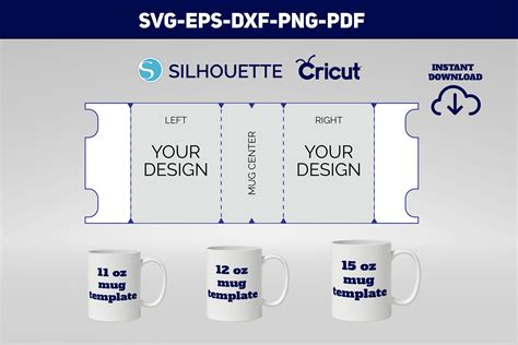 11 12 15 Oz Mug Template Bundle Sublimation Mug Template Full Wrap