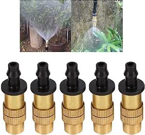 5Pcs Misting Nozzles Adjustable Irrigation Sprinklers Copper Brass