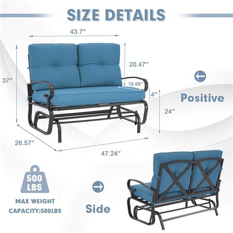 Incbruce Silla Mecedora Para Exteriores Banco Planeador De Patio Para