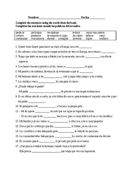 Realidades Chapter Vocabulary Teaching Resources Tpt