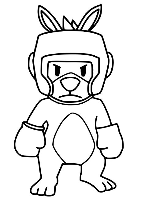 Coloriage Boxing Boo de Stumble Guys télécharger et imprimer gratuit