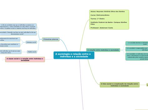 A sociologia e relação entre o indiví Mind Map