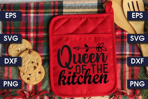 Potholder Svg Design Queen Of The Graphic By EmZone Creative Fabrica