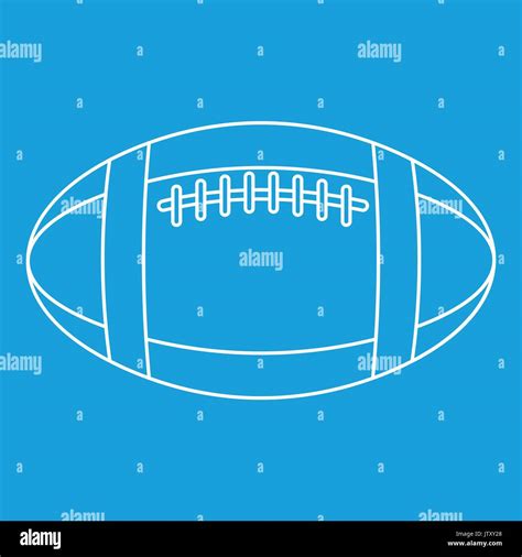 Football Or Rugby Ball Icon Outline Style Stock Vector Image Art Alamy