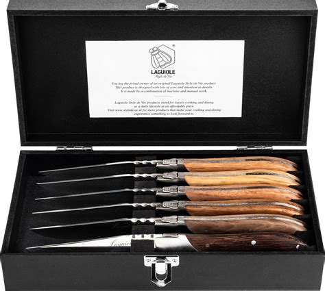 Laguiole Style De Vie Luxury Line Steakmessenset Gemengd Hout Kopen