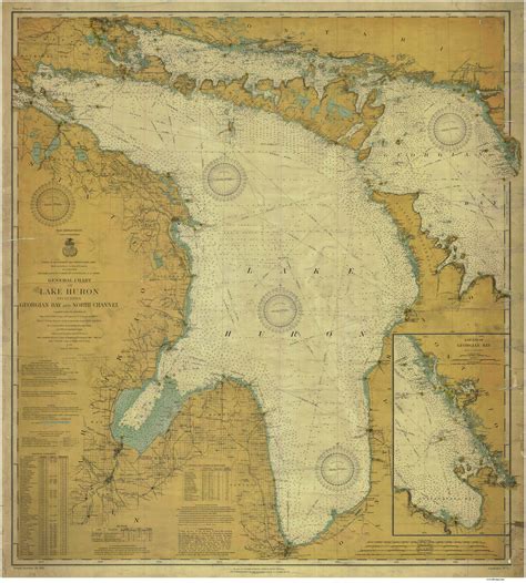 Old Lake Ontario Lighthouses Map Nautical Great Lakes Chart