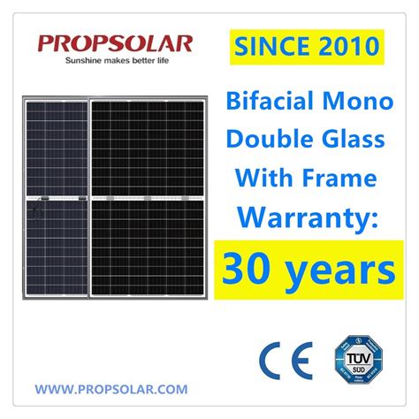 Years Warranty W Transparent Monocrystalline Pv Double Glass