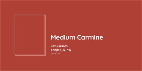 About Medium Carmine Color - Color codes, similar colors and paints ...