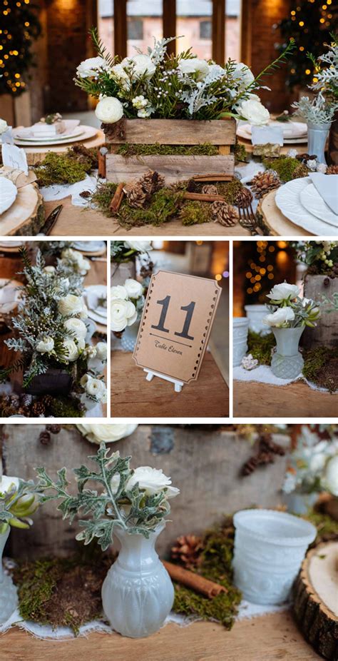 Rustic Winter Woodland Wedding Decorations