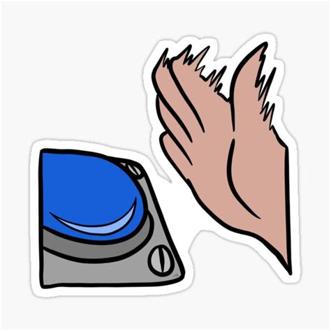 "Button Slap Meme Sticker" Sticker for Sale by DustyGoose | Redbubble