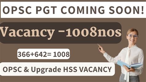 Opsc Pgt Recruitment Upgrade Hss Pgt Ii Coming Soon Ii Pgt New