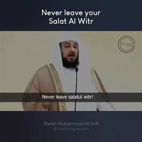 Never Leave Your Salat Al Witr R Islam