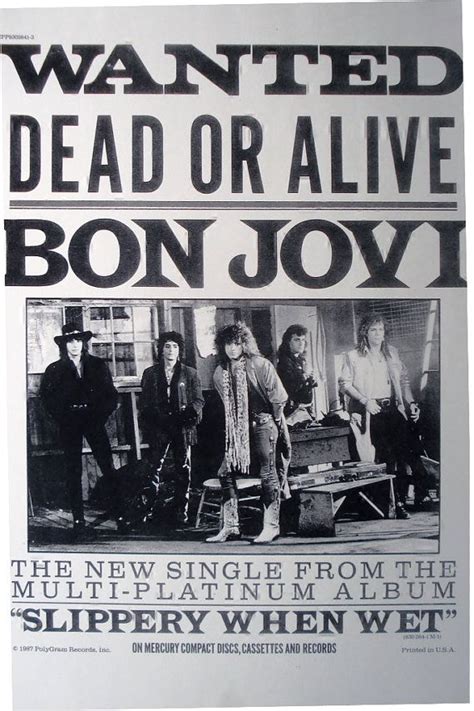 Bon Jovi Wanted Dead Or Alive Slippery When Wet By Innerwallz 1500