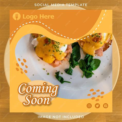 Premium Vector | Restaurant coming soon menu design instagram post template