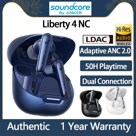 Soundcore By Anker Liberty 4 Nc Wireless Noise Cancelling Earbuds Tws True Wireless Ldac Hi Res