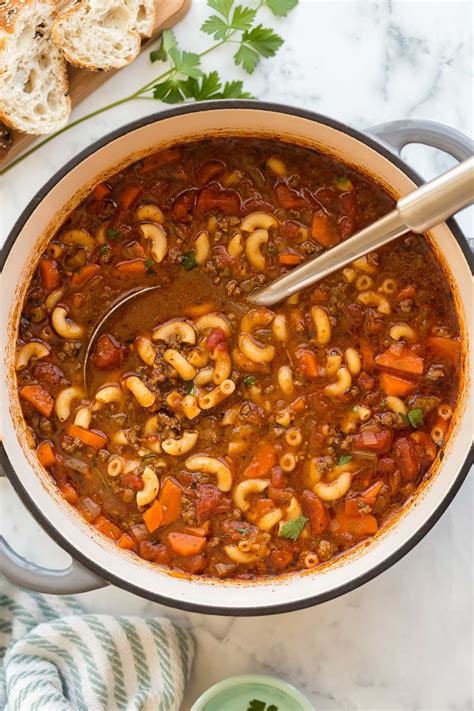 One Pot Beef Andtomato Macaroni Soup Video The Recipe Rebel