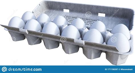 Dozen Eggs, Carton, Food, Isolated Stock Image - Image of chicken ...