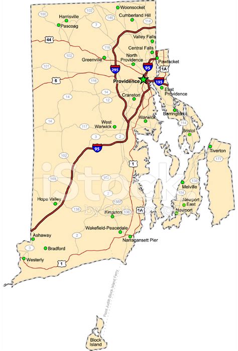 Rhode Island Highway Map (vector) stock photos - FreeImages.com