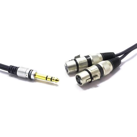 C Ble Double Xlr Femalle Vers Jack Mm St R O M Audio M Le Jack