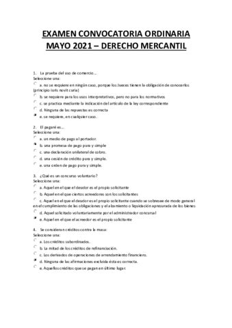 Examen Convocatoria Ordinaria Mayo Pdf