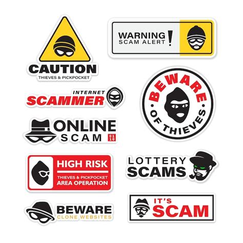 Premium Vector Warning Stickers Vector Illustration Protection From