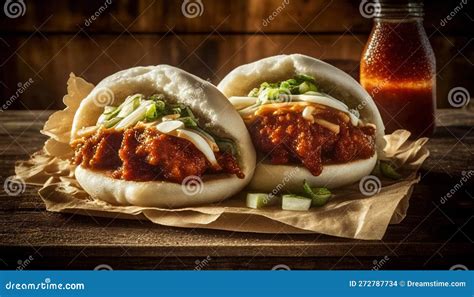 Korean Style Bao Bun Stock Illustration Illustration Of Delicious 272787734