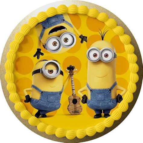 Op Atek Na Tort Minionki Cm Gratis Tekst Wafers Premium