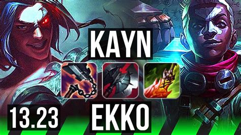 KAYN Vs EKKO JNG 13 1 16 2 1M Mastery Legendary 300 Games KR