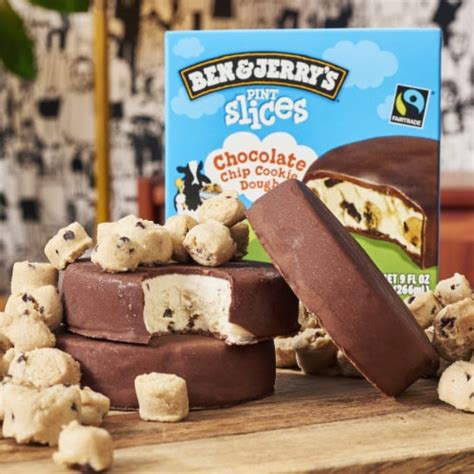 Ben And Jerrys® Chocolate Chip Cookie Dough Pint Slices Ice Cream Bars 3 Ct 3 Fl Oz Frys